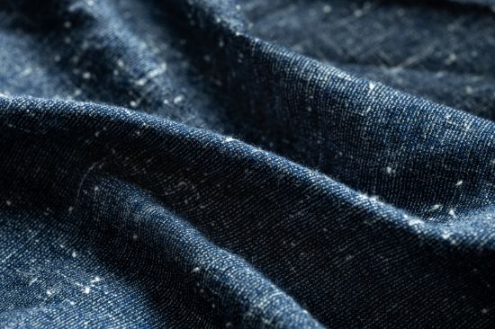 Picture of Tussah Silk Yarn-Dyed Denim Twill