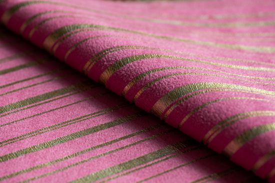 Picture of Suede-Flocked Gold-Foil Fabric