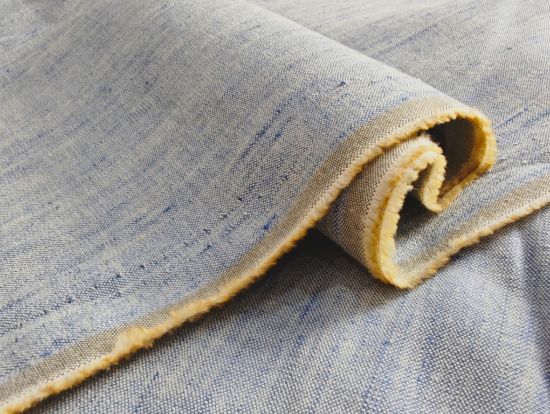 Picture of Yarn-Dyed Linen Rayon Elastane Plain Weave Fabric