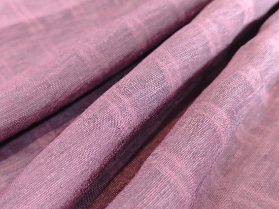 Picture of Linen Tencel Nylon Checked Fabric